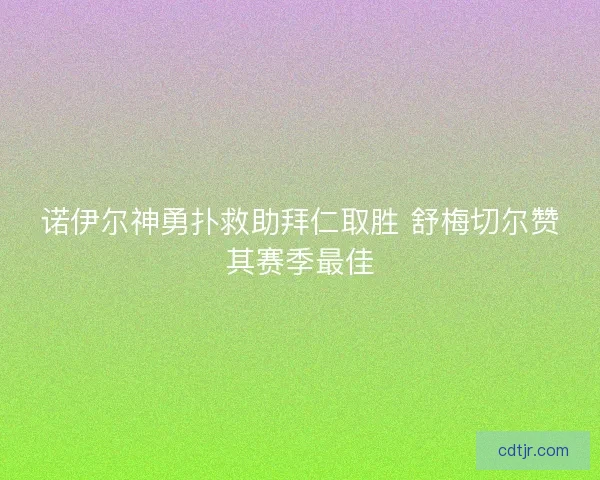 诺伊尔神勇扑救助拜仁取胜 舒梅切尔赞其赛季最佳 诺伊尔神勇扑救助拜仁取胜 舒梅切尔赞其赛季最佳